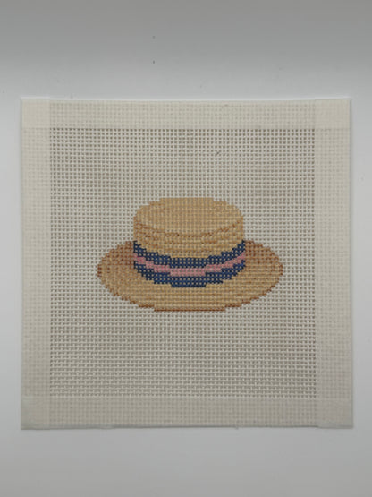 Straw Hat - 13 mesh - 6 x 6 - Needlepoint Canvas