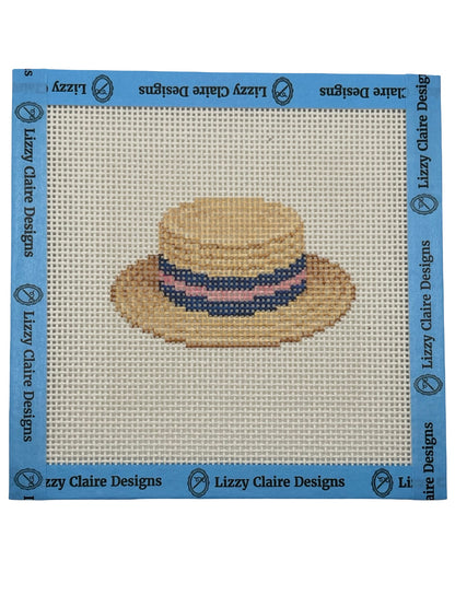 Straw Hat - 13 mesh - 6 x 6 - Needlepoint Canvas