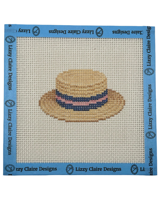 Straw Hat - 13 mesh - 6 x 6 - Needlepoint Canvas