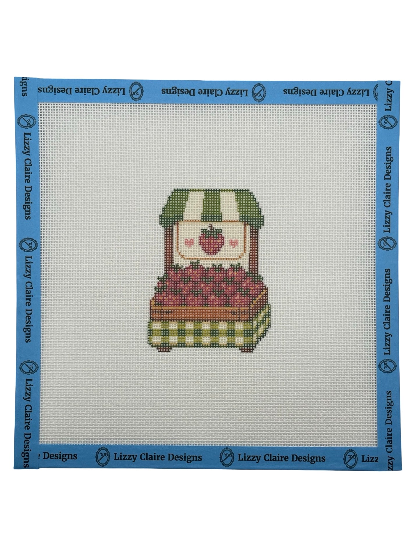 Strawberry Stand - Farmer's Market Collection - 18 mesh - 8 x 8 - Needlepoint Canvas