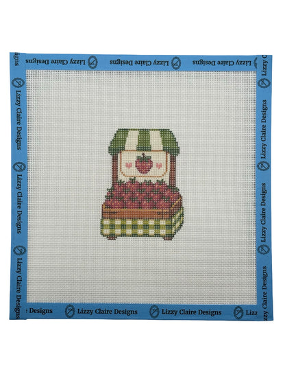 Strawberry Stand - Farmer's Market Collection - 18 mesh - 8 x 8 - Needlepoint Canvas