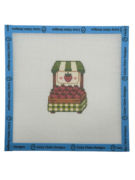 Strawberry Stand - Farmer's Market Collection - 18 mesh - 8 x 8 - Needlepoint Canvas