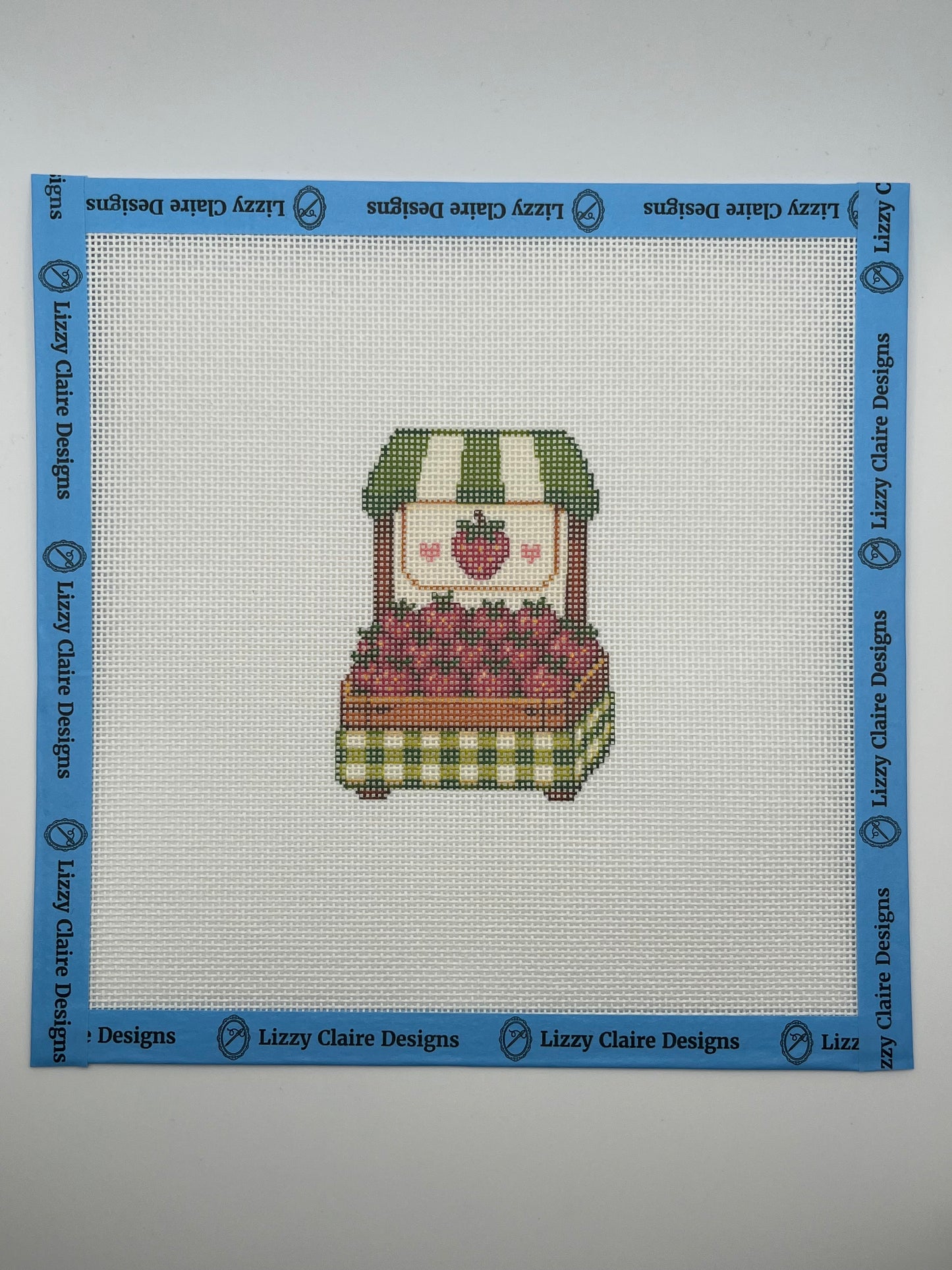 Strawberry Stand - Farmer's Market Collection - 18 mesh - 8 x 8 - Needlepoint Canvas