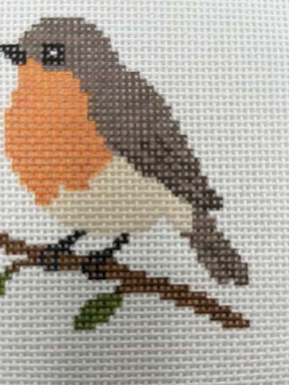 Sweet Robin - 13 mesh - 7 x 7 - Needlepoint Canvas