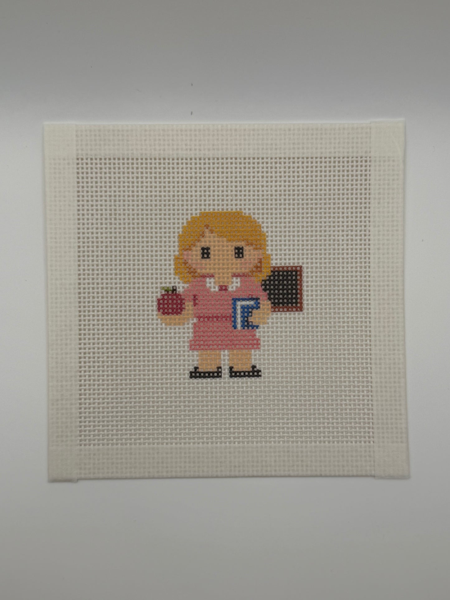 School Teacher Lizzy Claire - 13 mesh - 6 x 6 - Needlepoint Canvas
