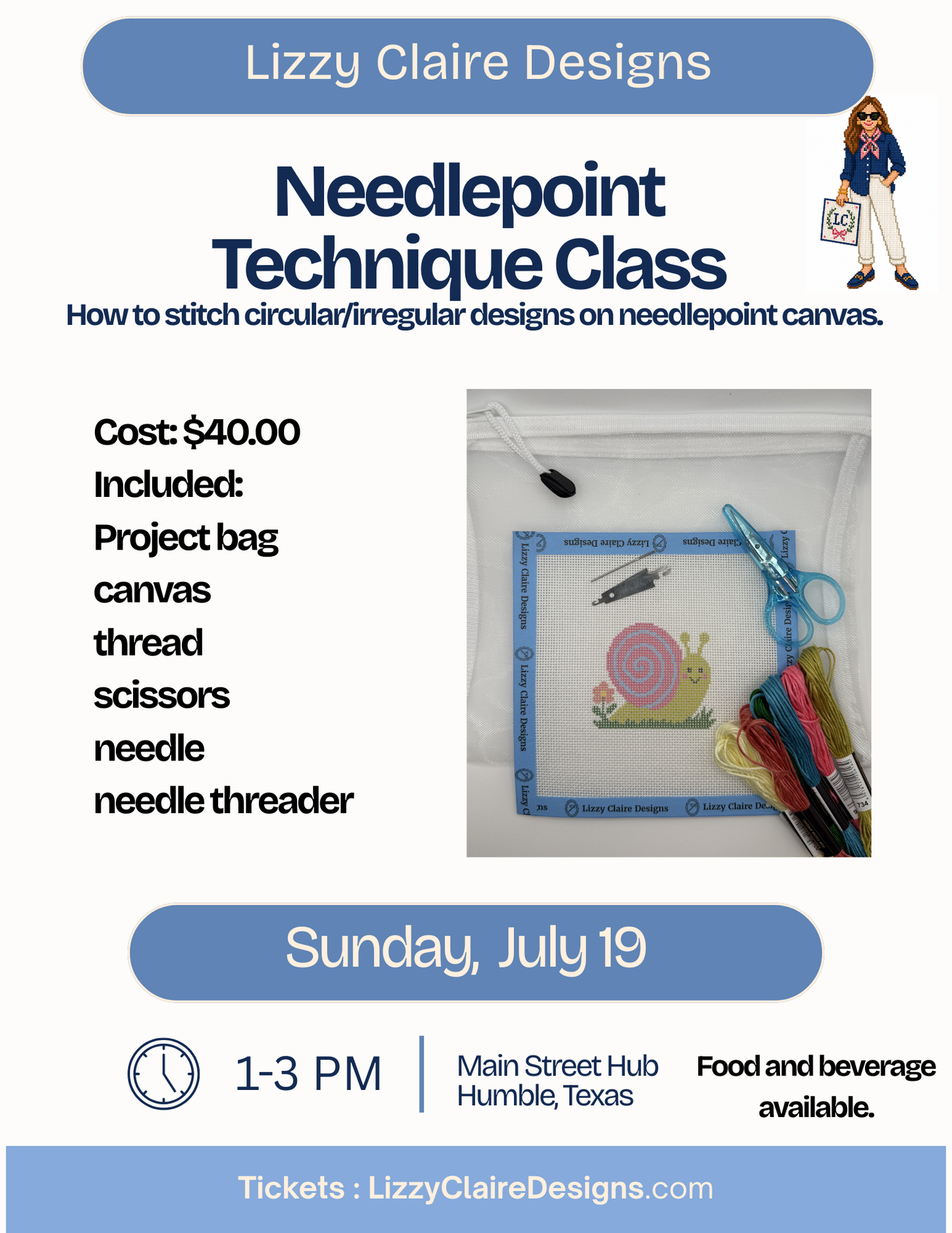 Needlepoint Technique Class