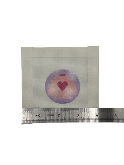 Mini Pink Sweater - 18 mesh - 4 x 4 - Needlepoint Canvas