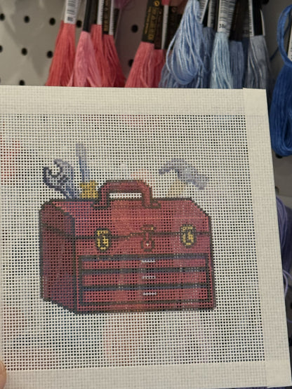Toolbox - 18 mesh - 6 x 6 - Needlepoint Canvas