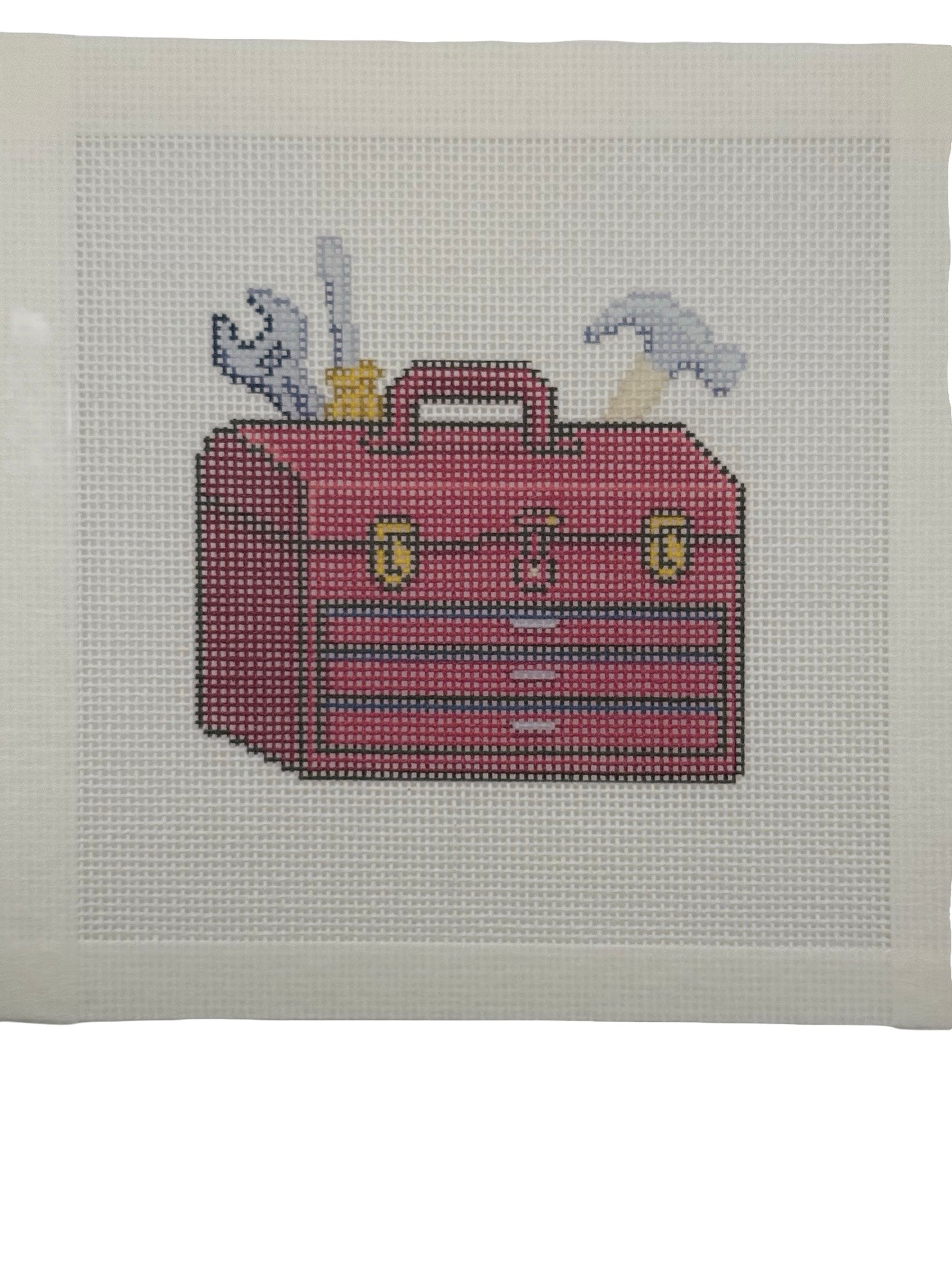 Toolbox - 18 mesh - 6 x 6 - Needlepoint Canvas