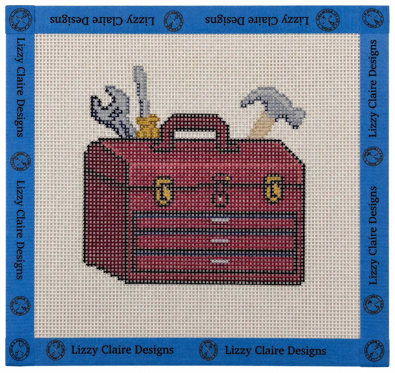 Toolbox - 18 mesh - 6 x 6 - Needlepoint Canvas