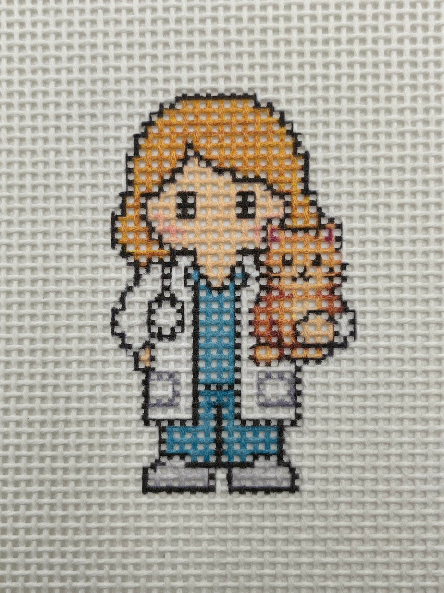 Veterinarian Lizzy Claire - 13 mesh - 6 x 6 - Needlepoint Canvas