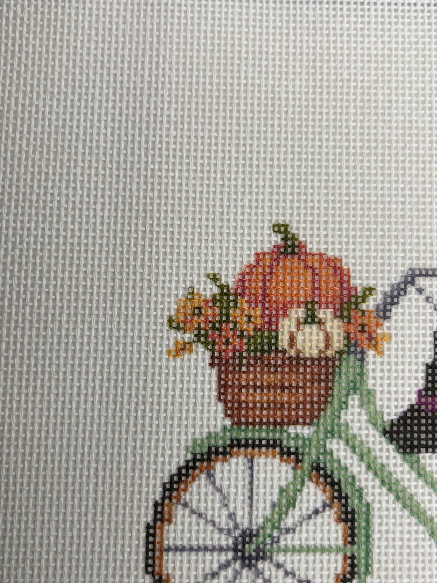 Witch Way to the Pumpkin Patch - 18 mesh - 10 x 8 - Needlepoint Canvas