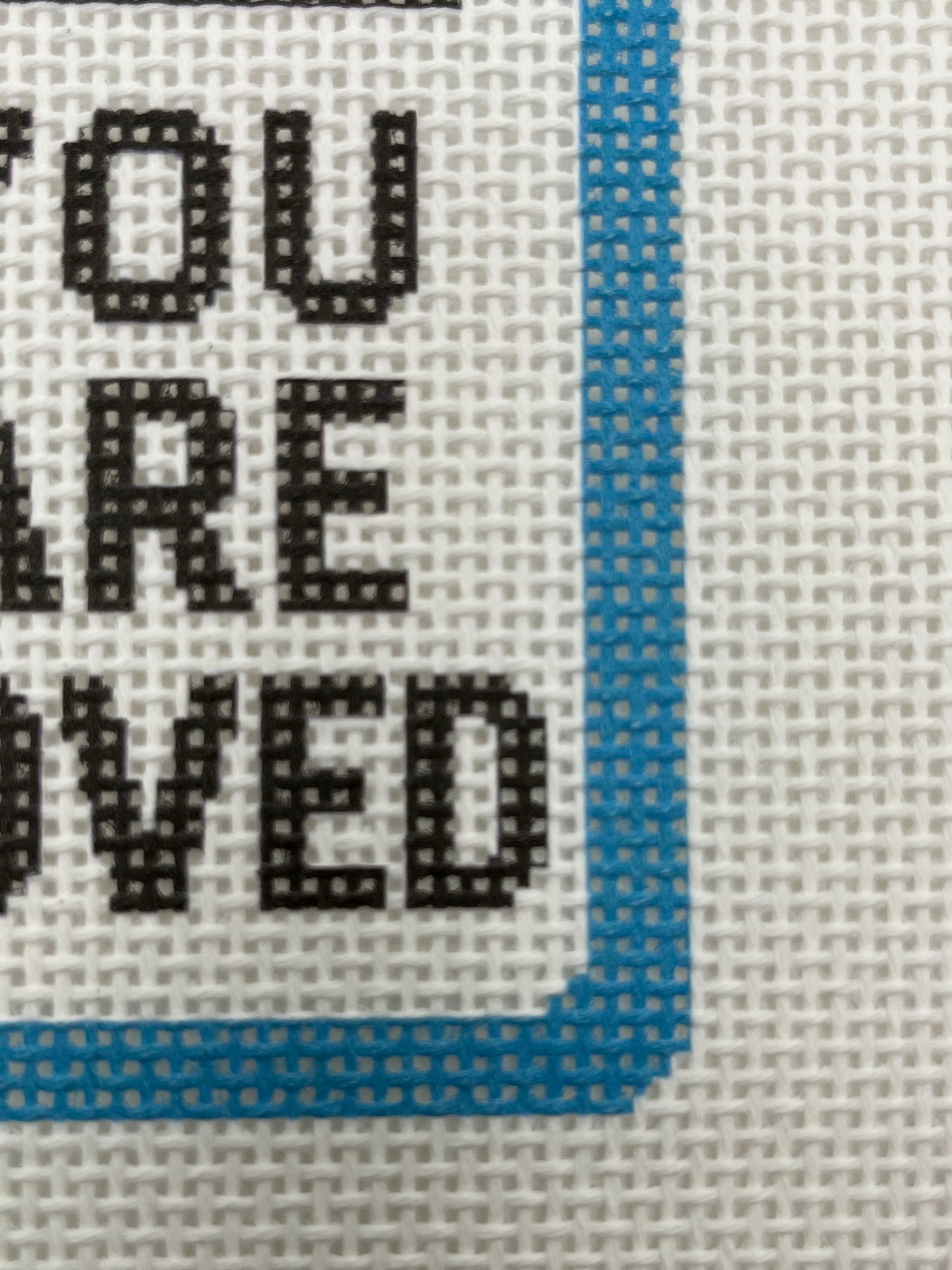 You Are Loved Clipboard - 13 mesh - 7 x 7 - Needlepoint Canvas