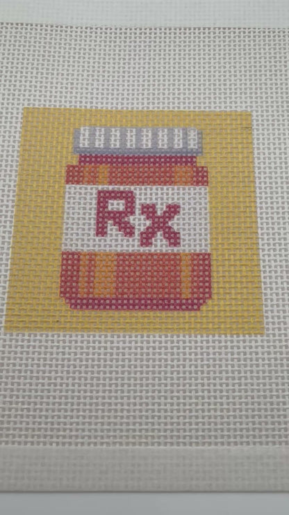 Prescription Bottle - 13 mesh - 7 x 7 - Needlepoint Canvas