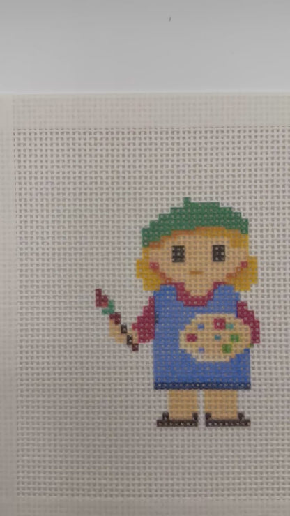 Artist Lizzy Claire - 13 mesh - 6 x 6 - Needlepoint Canvas
