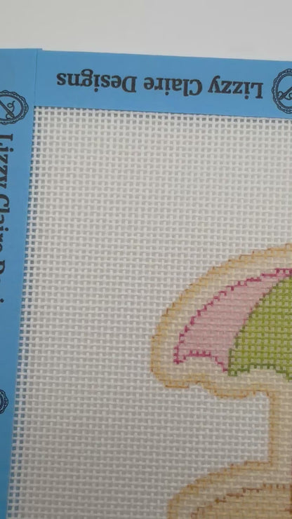 Beach Umbrella - The Royal Icing Collection - 18 mesh - 6 x 6 - Needlepoint Canvas