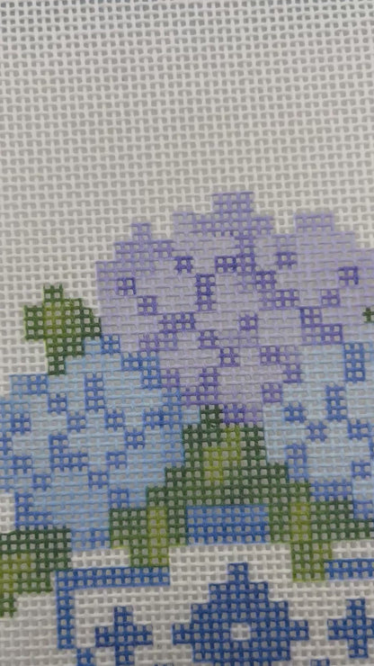 Hydrangeas in a Ginger Jar - 13 mesh - 8 x 10 - Needlepoint Canvas