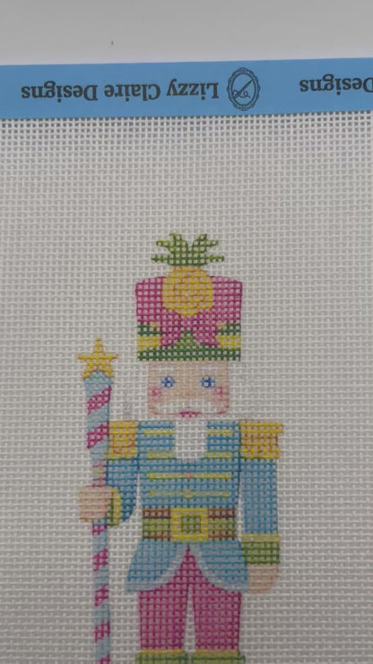 Lizzy Claire's Happy Neighborhood Nutcracker - 18 mesh - 8 x 8 - Needlepoint Canvas
