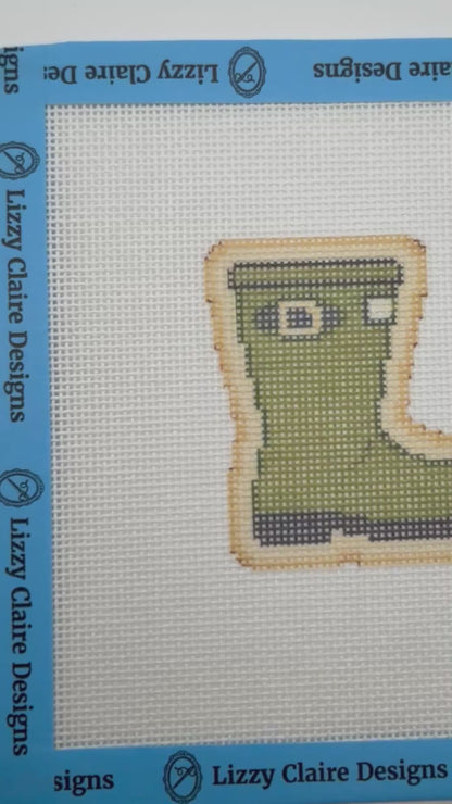 Rainboot - The Royal Icing Collection - 18 mesh - 6 x 6 - Needlepoint Canvas