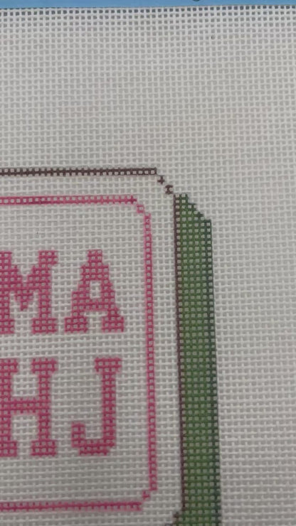 MAHJ Tile - 18 mesh - 7 x 7 - Needlepoint Canvas