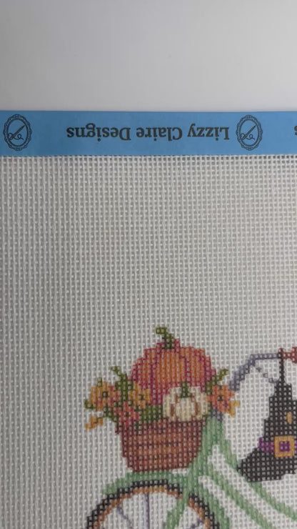 Witch Way to the Pumpkin Patch - 18 mesh - 10 x 8 - Needlepoint Canvas