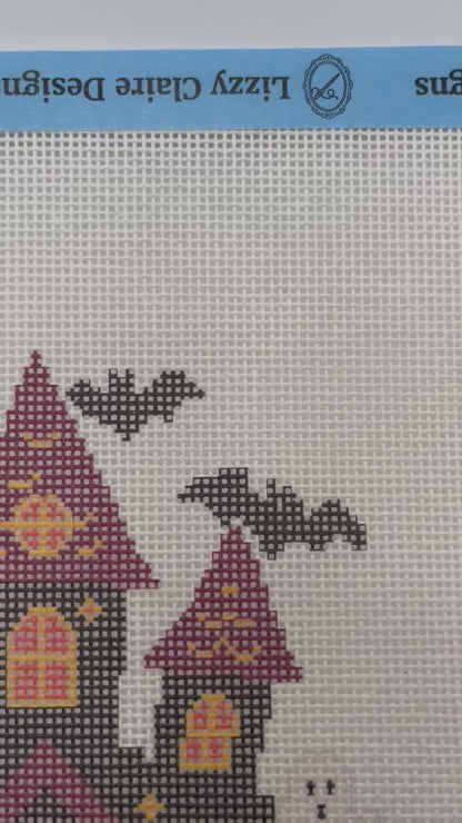 Haunted House - 18 mesh - 8 x 8 - Needlepoint Canvas