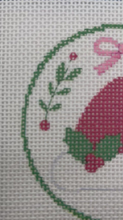 Santa Hat - 13 mesh - 4 inch Round - 6 x 6 - Needlepoint Canvas