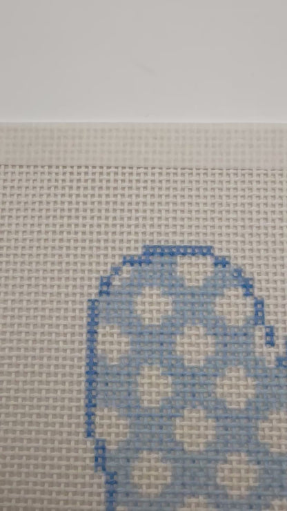 Blue Oven Mitt - 13 mesh - 6 x 6 - Needlepoint Canvas