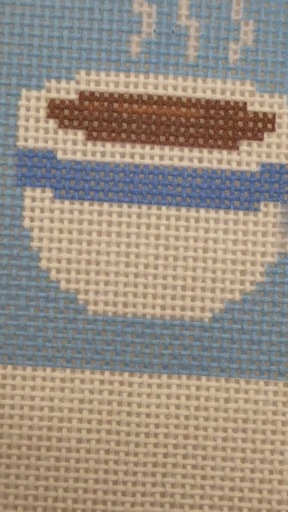 Coffee Cup - 13 mesh - 7 x 7 - Needlepoint Canvas