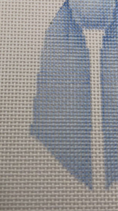 Blue Wreath Sash - 13 mesh - 7 x 7 - Needlepoint Canvas