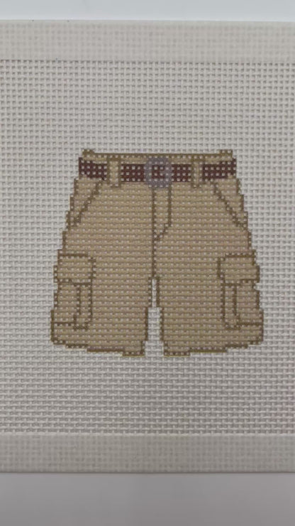 Cargo Shorts - 13 mesh - 6 x 6 - Needlepoint Canvas