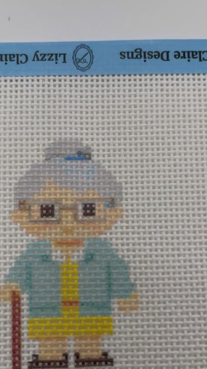 Grandma Lizzy Claire - 13 mesh - 6 x 6 - Needlepoint Canvas