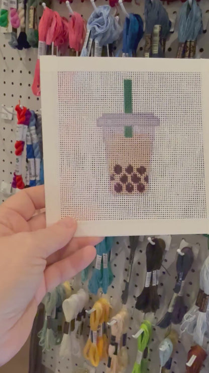 Iced Coffee - 18 mesh - 6 x 6 - Needlepoint Canvas