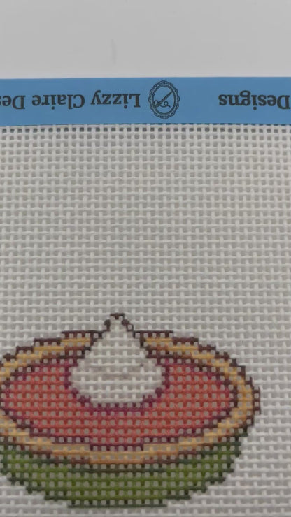Pumpkin Pie - 13 mesh - 6 x 6 - Needlepoint Canvas
