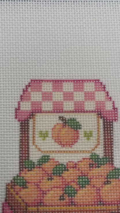 Peach Stand - Farmer's Market Collection - 18 mesh - 8 x 8 - Needlepoint Canvas