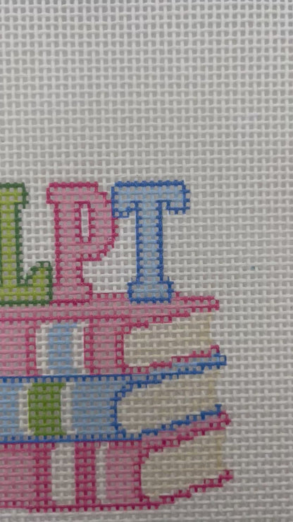 NDLPT Book Club - 13 mesh - 8 x 8 - Needlepoint Canvas