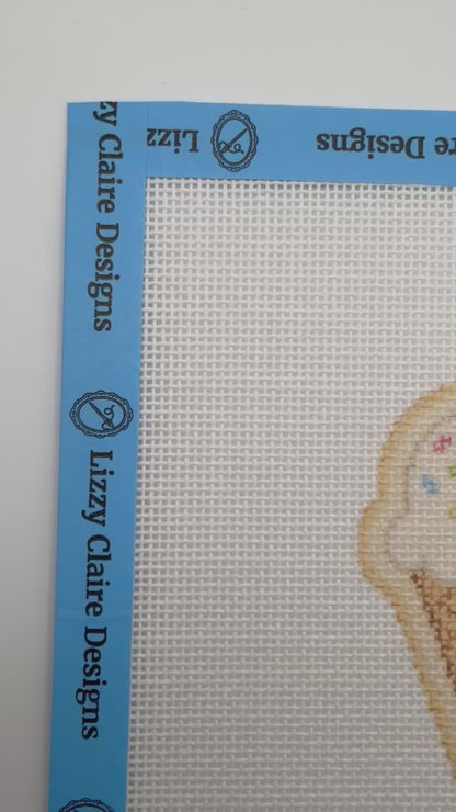 Ice Cream Cone - The Royal Icing Collection - 18 mesh - 6 x 6 - Needlepoint Canvas