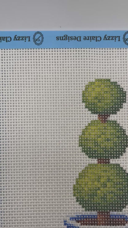 Chinoiserie Topiary - 13 Mesh - 7 x 9 - Needlepoint Canvas