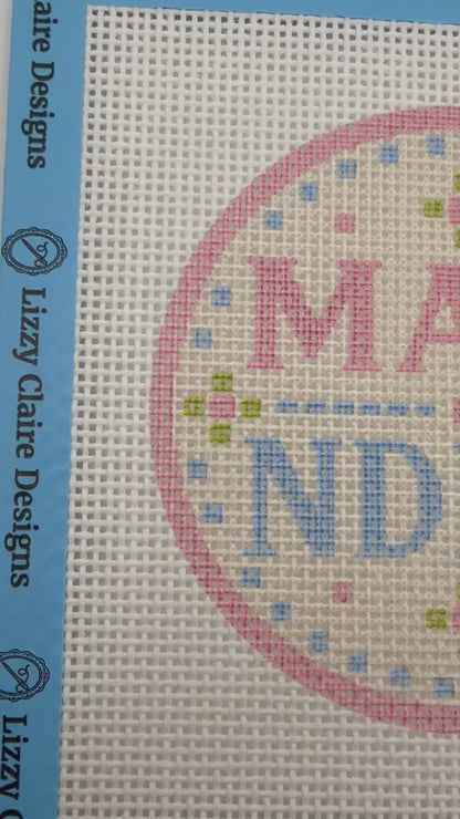 MAHJ/NDLPT - 13 mesh - 4 inch Round - 6 x 6 - Needlepoint Canvas