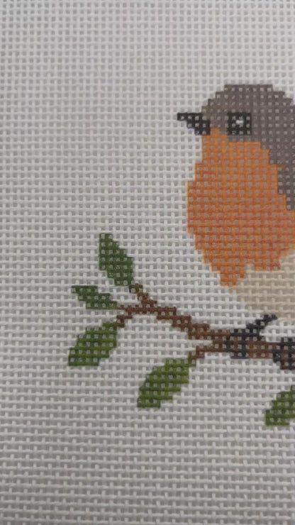 Sweet Robin - 13 mesh - 7 x 7 - Needlepoint Canvas