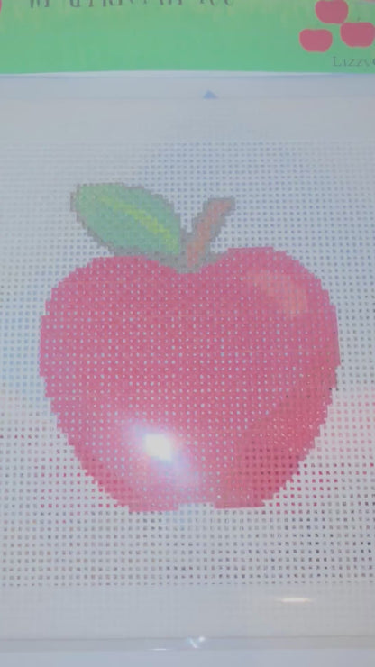 Teacher Appreciation Apple - 13 mesh - 7 x 7 - Needlepoint Canvas Kit