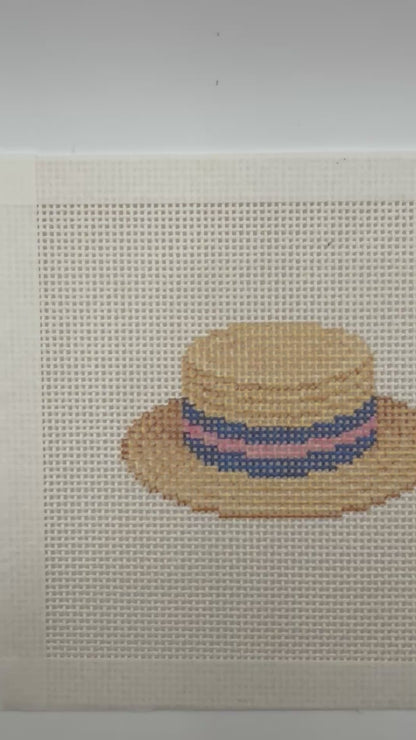 Straw Hat - 13 mesh - 6 x 6 - Needlepoint Canvas