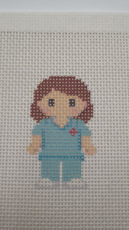Nurse Lizzy Claire - 13 mesh - 6 x 6 - Needlepoint Canvas