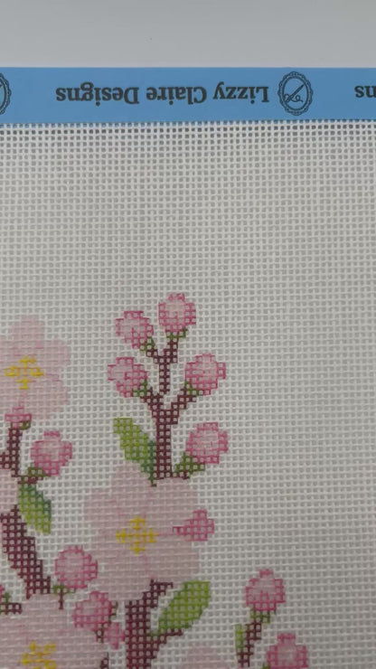Cherry Blossom Branches - 18 mesh - 10 x 10 - Needlepoint Canvas