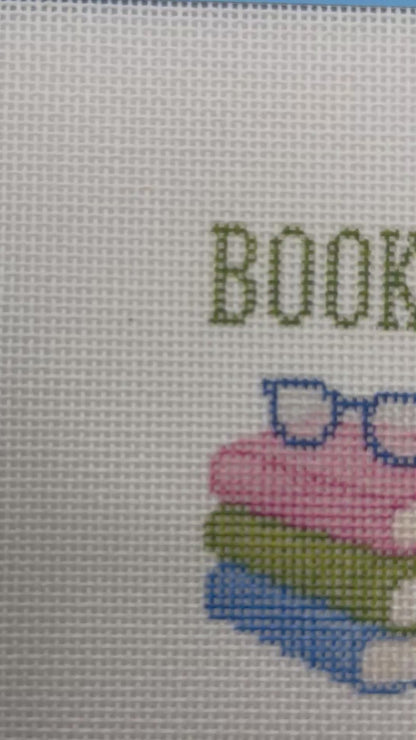 Booked- Luggage Tag Sized - 18 Mesh - 6 x 6 - Needlepoint Canvas