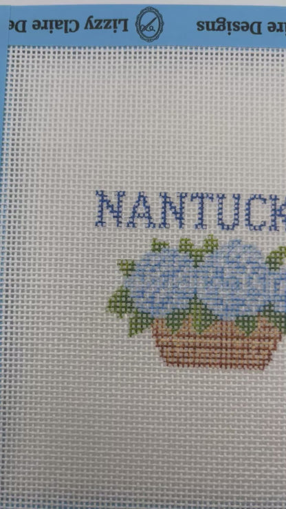 Nantucket - Luggage Tag Sized - 18 Mesh - 6 x 6 - Needlepoint Canvas