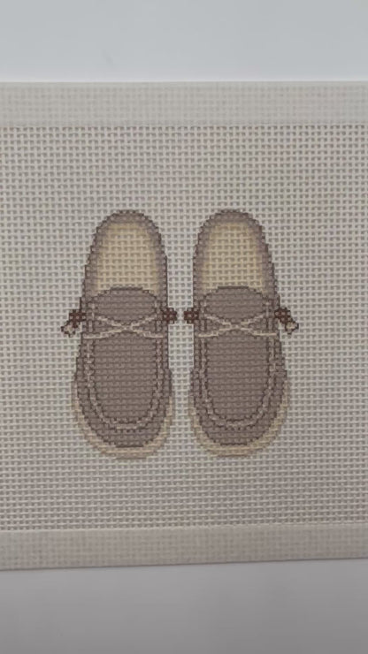Dad Shoes - 13 mesh - 6 x 6 - Needlepoint Canvas