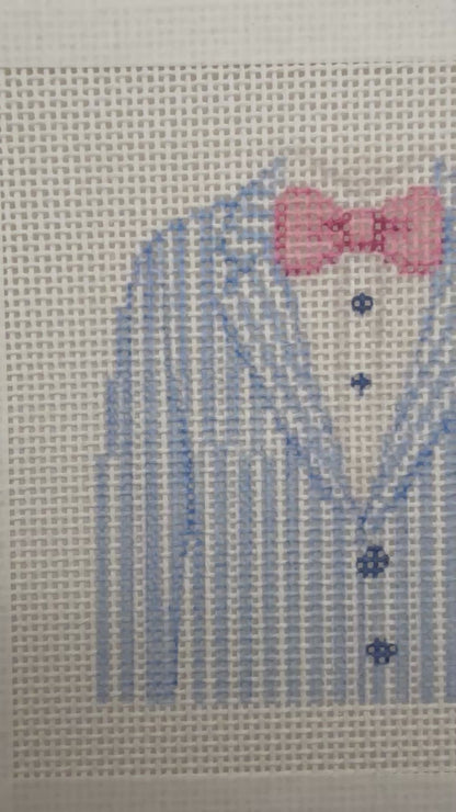 Seersucker Jacket - 13 mesh - 7 x 7 - Needlepoint Canvas